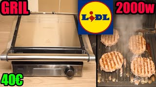 LIDL Gril multifonction SILVERCREST SKGE 2000 C3 Grill 180° 2000w Komfortgrill Piastra elettrica [upl. by Elolcin727]