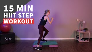 15 Min HIIT Step Workout for Beginners [upl. by Ophelia773]