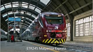 Da Milano Centrale a Malpensa Aeroporto Terminal 1 con ETR245 Malpensa Express x2 [upl. by Lirrad]