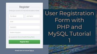 User Registration Form with PHP and MySQL Tutorial 1  Creating a Registration Form [upl. by Macfadyn]