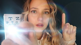 ASMR Eye Exam Optician Roleplay with Intense Light Triggers [upl. by Kolnick]