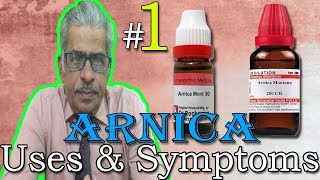 Arnica in Hindi Part 1  Uses amp Symptoms in Homeopathy by Dr P S Tiwari [upl. by Reinnej]