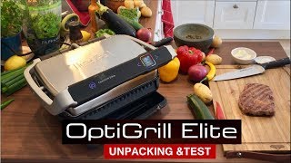 Tefal OptiGrill Elite GC750D  Unpacking und erster Test [upl. by Scully]