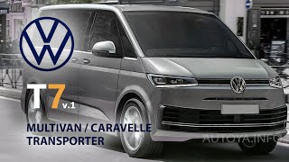 New Volkswagen T7 2020 or 2021  all we know about Transporter Multivan and VW Caravelle T7 [upl. by Hedberg13]