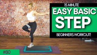 15 Minute Simple Low Impact Step Aerobics Routine For Beginners 125 BPM 80 [upl. by Eidassac]