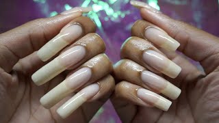 Getting My Longest Nails Yet Back Together A Nail Care Routine [upl. by Nahgaem]