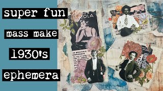 🌼Fun Mass Make Junk Journal Clusters Ephemera [upl. by Ynattirb]