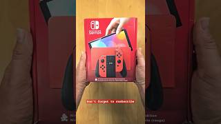 UNBOXING RED NINTENDO SWITCH OLED MARIO EDITION [upl. by Htur]