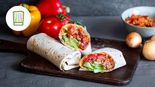 Wraps mit Hackfleisch  Chefkoch [upl. by Laufer848]