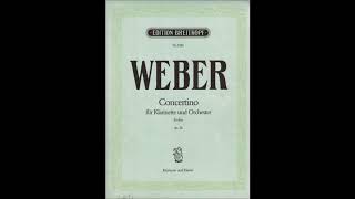 Weber  Concertino for Clarinet and Piano [upl. by Ghassan422]