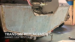 EP11 Fibreglass Boat Transom Replacement From The Outside [upl. by Annuahsal465]