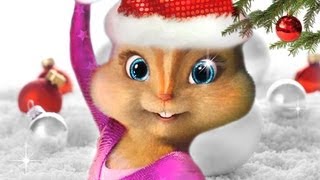 JINGLE BELL ROCK Christmas Song with LYRICS merry XMAS Chipettes Chipmunks HD [upl. by Larkin]