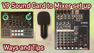 Sing like a pro with Mixer to V9 Sound card using Condenser Microphone studio set up [upl. by Brathwaite]