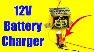 12 volt battery charger  How to Make 12V Battery Charger At Home [upl. by Hartmann]