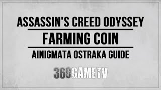 Assassins Creed Odyssey Farming Coin Ainigmata Ostraka Location  Solution Arkadia [upl. by Eirallam]