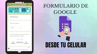 Cómo hacer un formulario de Google desde celular [upl. by Aryaz68]