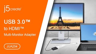 j5create® USB™ to HDMI™ MultiMonitor Adapter JUA254 [upl. by Malony]