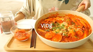 Vlog Cooking on weekend  Egg toast  Korean Spicy Rice cake  Tteokbokki  Dumplings [upl. by Bethesda]