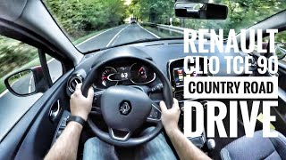 Renault Clio TCe 90 2018  POV Country Road Drive [upl. by Lodge]