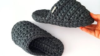 Crochet slippers pattern  tutorial for beginners [upl. by Enohsal136]