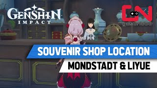 Souvenir Shop Locations Mondstadt amp Liyue Genshin Impact [upl. by Knudson]