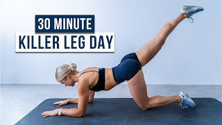 30 MIN KILLER Lower Body HIIT Workout  No Repeat No equipment [upl. by Charlet]