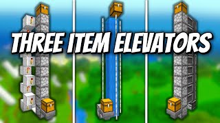 3 Item Elevators  Minecraft Tutorial 121 [upl. by Lenehc]