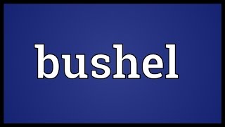 Bushel Meaning [upl. by Stanfill]