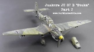 Junkers JU 87 B Stuka Italeri 148Painting amp Weathering Part2 [upl. by Nodle475]