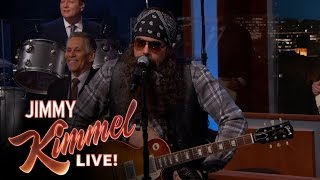 John Mayer Disguised as Hank the Hawk Knutley on Jimmy Kimmel Live [upl. by Anyrak623]