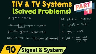 TimeInvariant and TimeVariant Systems Solved Problems  Part 1 [upl. by Oler]