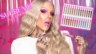 SUPREME GLOSS by Jeffree Star Cosmetics  Reveal amp Swatches [upl. by Timmi]