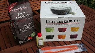 Testvideo LotusGrill der rauchfreie Holzkohlegrill im Test [upl. by Outhe]