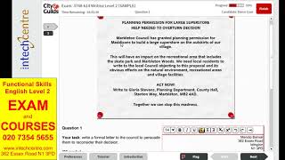 Functional Skills English Level 2 Writing Sample 1 Part 1 [upl. by Engvall]