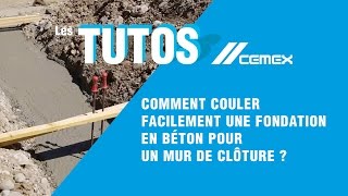 Tuto  DIY  Comment couler facilement une fondation en béton pour un mur de clôture [upl. by Nahgem]