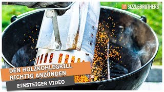 Holzkohlegrill richtig anzünden  Das Einsteiger Tutorial [upl. by Ydnem724]