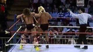 Ultimate Warrior Vs Greg The Hammer Valentine 1989 WWF [upl. by Astiram]