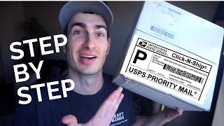 Everything about USPS Click N Ship Shipping Tutorial For Beginners  How to Ship a Package from Home [upl. by Atires]