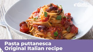 PASTA PUTTANESCA  Original Italian recipe [upl. by Ycat941]