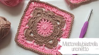 Mattonellapiastrella a Uncinetto  TUTORIAL [upl. by Rothschild158]