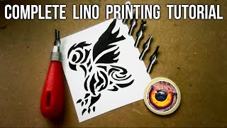 ULTIMATE GUIDE TO LINO PRINTING  STEP BY STEP TUTORIAL  How To Linocut for Beginners [upl. by Mlohsihc349]