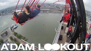 Riding the Over The Edge Sensation Swing at ADAM Lookout in Amsterdam [upl. by Esserac]