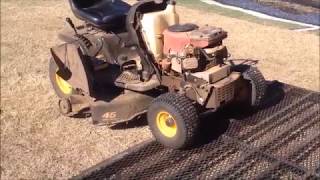 MTD YARD MACHINES 46quot CUT RIDING MOWER DECK BELT INSTALLATION [upl. by Barboza]