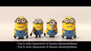 Despicable Me 2  Minions Banana Song Lyrics [upl. by Libove99]