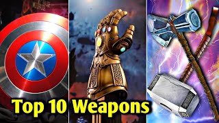 Top 10 Weapons of MCU Explained In HINDI  Marvels Top 10 Powerful Weapons Explained In HINDI  MCU [upl. by Herates]