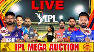 LIVE IPL Mega Auction 2025 Today Live Updates  Latest IPL Auction News amp Player Bids [upl. by Llenrup25]