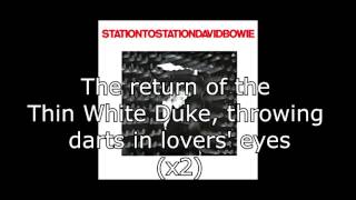 Station to Station  David Bowie  Lyrics [upl. by Aronel]