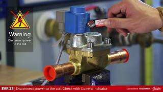 Danfoss EVR 25 solenoid valve How to service repair and clean [upl. by Venterea]