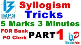 Syllogism Tricks For Bank Exams  IBPS PO  CLERK IBPS RRB  SBI PO CLERK PART 1 [upl. by Asiak482]