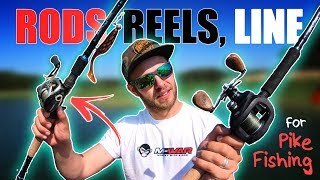 Gear for PIKE FISHING 🎣 Rods Reels Line Leader [upl. by Erelia]